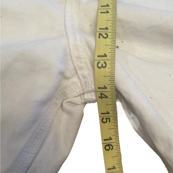 VTG Caboose white painters Bermuda distressed Jorts shorts size 36 - Picture 9 of 14